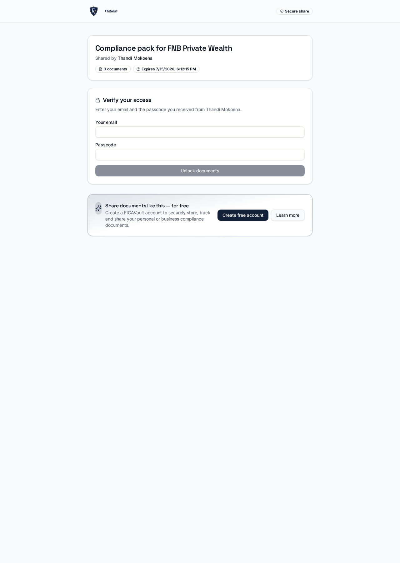 OTP consent modal with mocked 6-digit code entry